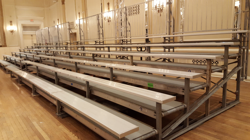 Bleachers for indoor corporate and/or school events