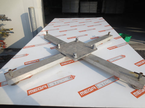 Global Truss Aluminium X Frame Base Plate made of C Channel for Golbal Truss 12'' 290mm (12) - Mega Stage