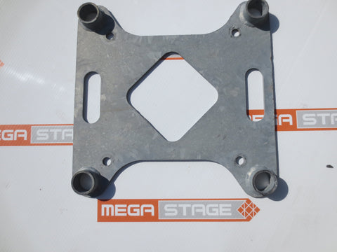 Arcofab 16'' Adaptor Leveling Jack Base Plate for 16'' Plated Box Truss (19) - Mega Stage